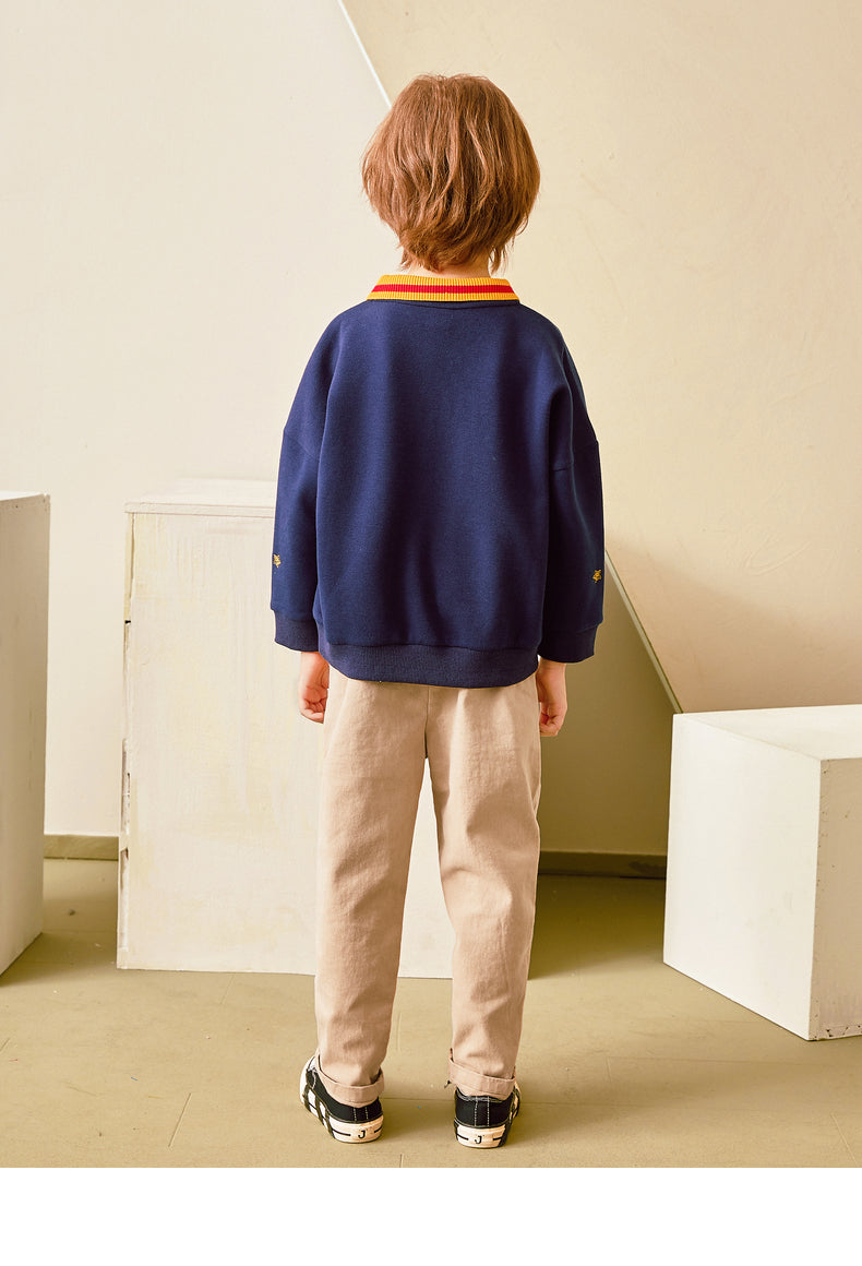 Planet embroidery children's sweater LittleYogaSocks