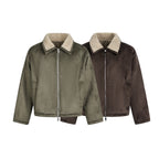 Brown lambhair coat for men eprolo