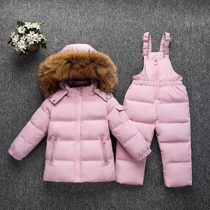 Premium white duck down jacket with detachable hood and 76-80% cashmere blend, designed for toddlers aged 1-3 years with soft-touch fabric and versatile solid or cartoon patterns. VELORIA - Thread of Generations