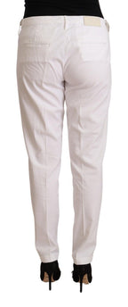 Jacob Cohen White Mid Waist Tapered Birgitte Pants Jacob Cohen