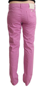 Jacob Cohen Pink Cotton Low Waist Denim Tapered Jeans Jacob Cohen