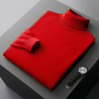 Men's high collar pullover sweater for autumn and winter, loose knit base sweater for men eprolo