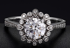 Cultured Diamond Ring, Elegant Diamond Engagement Ring, Non-Tarnishing 18K Gold Lab-Grown Diamond Ring eprolo