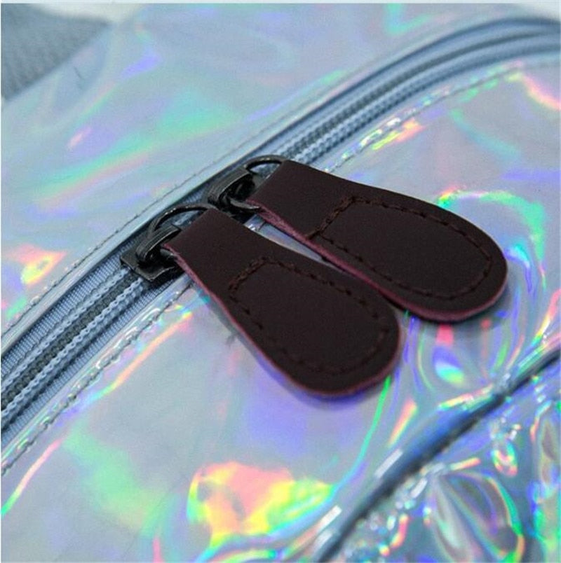 Holographic Laser Backpack Embroidered Crybaby Letters Hologram Backpack set School Bag +shoulder bags +penbags 3pcs/set eprolo