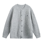 Loose twisted flower round neck sweater for men eprolo
