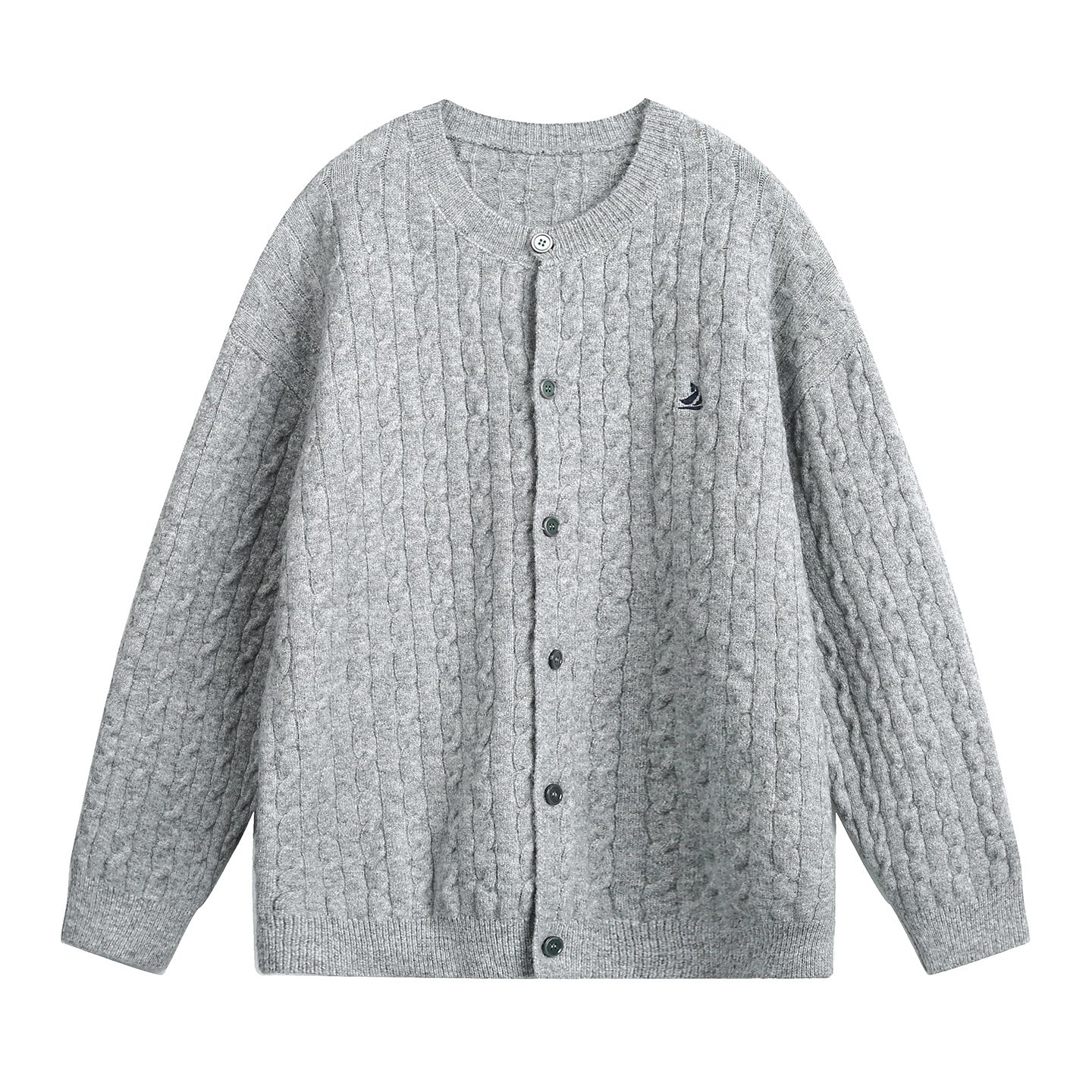 Loose twisted flower round neck sweater for men eprolo
