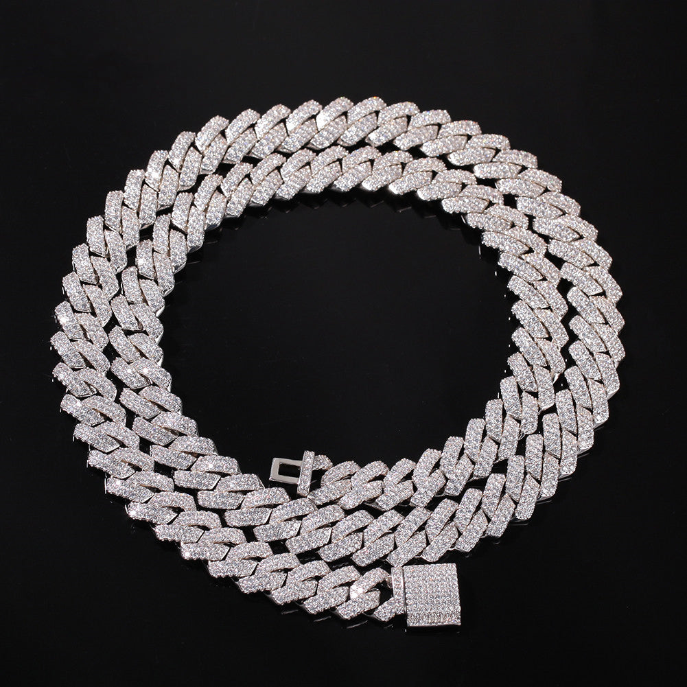 13mm Micro Pave Prong Cuban Chain Necklaces Fashion Hiphop Full Iced Out Cubic Zirconia Jewelry For Men Women eprolo