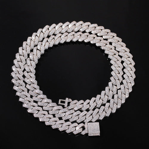 13mm Micro Pave Prong Cuban Chain Necklaces Fashion Hiphop Full Iced Out Cubic Zirconia Jewelry For Men Women eprolo