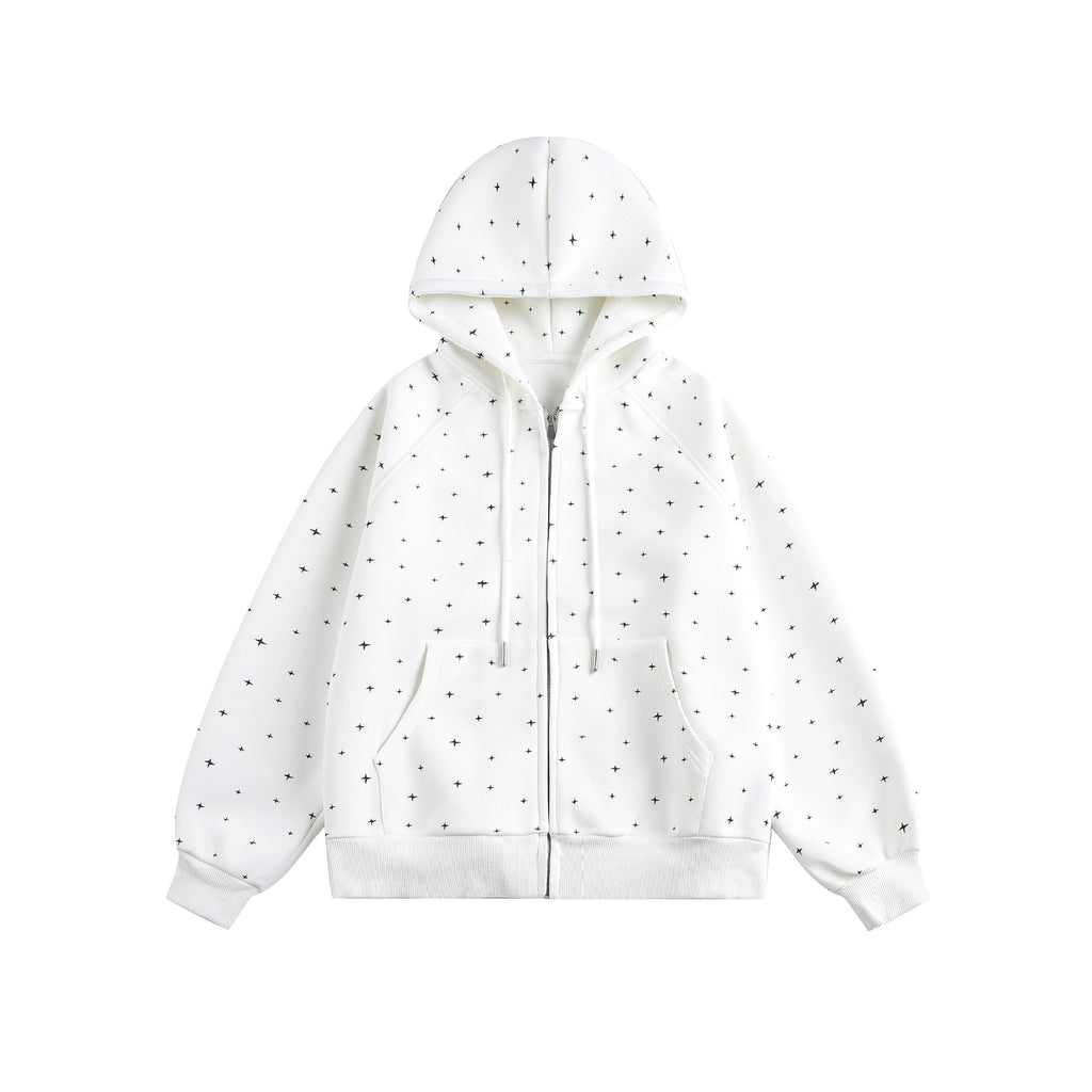 All-Over Print Loose Hooded Zip-Up Sweatshirt for Men and Women eprolo