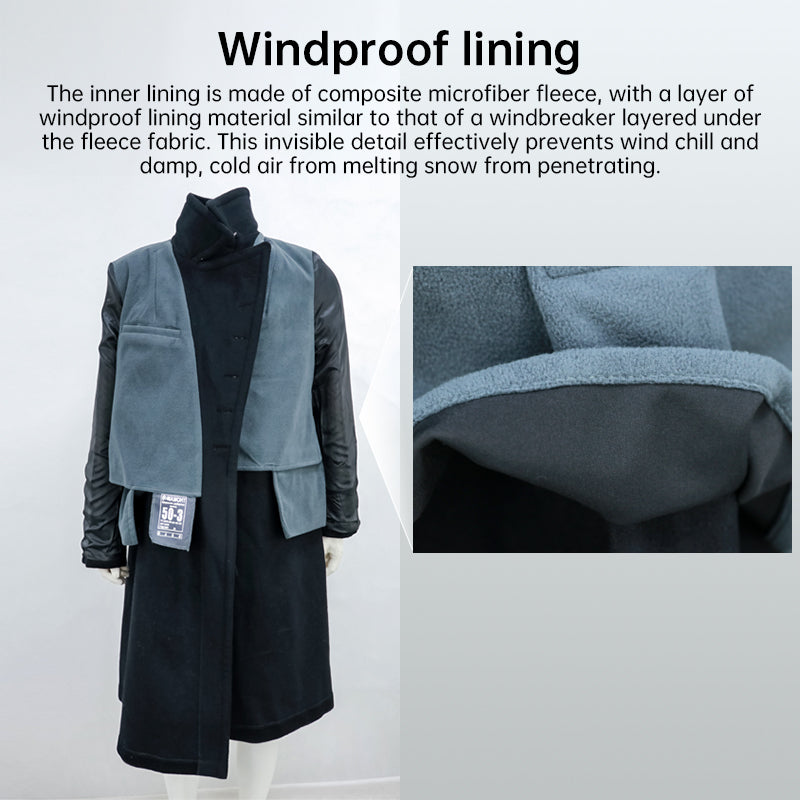 Replica Soviet Navy M69 Officer's Winter Overcoat - Black 12-Button Wool Melton Long Coat eprolo