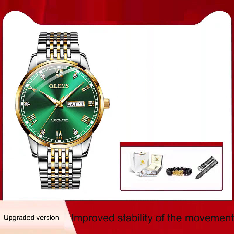 Men's Watch Men's Mechanical Watch Fully Automatic Simple Wind Waterproof Night Light Watch eprolo