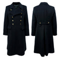 Replica Soviet Navy M69 Officer's Winter Overcoat - Black 12-Button Wool Melton Long Coat eprolo