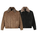 Leopard suede jacket with cotton jacket for men eprolo