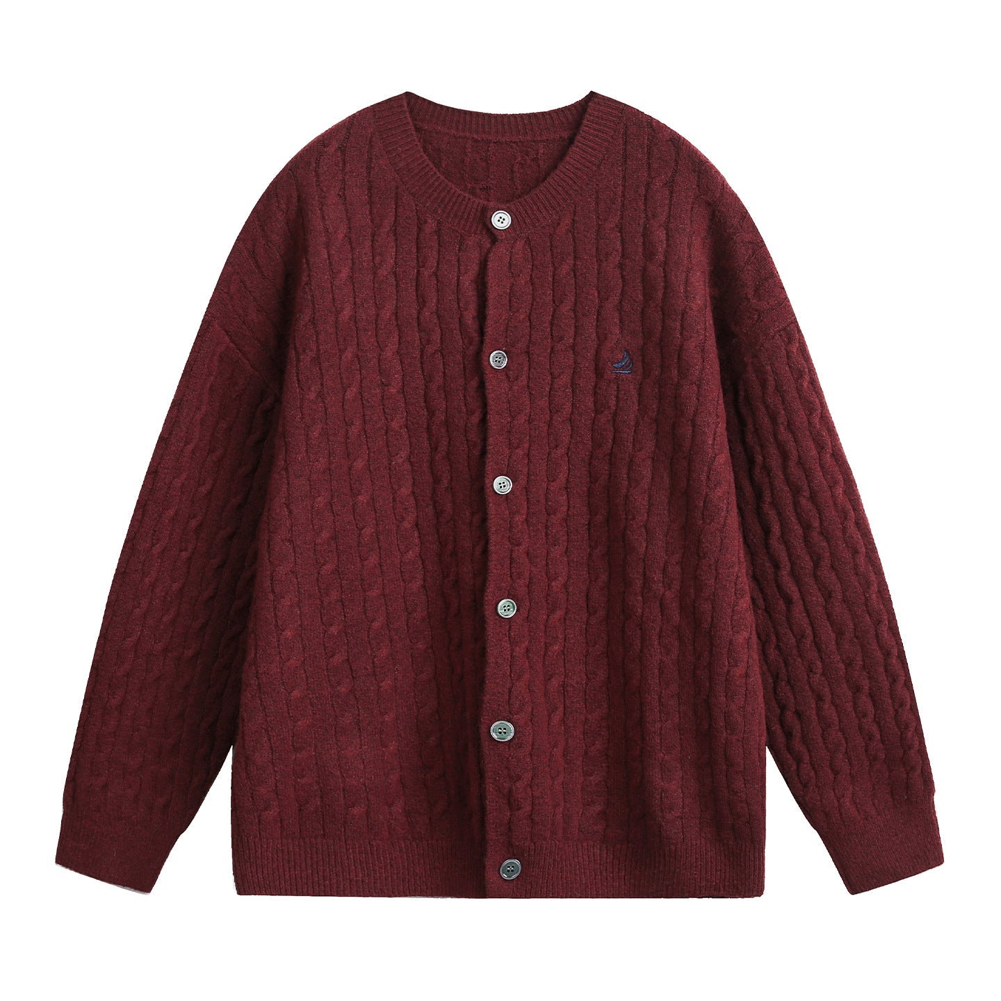 Loose twisted flower round neck sweater for men eprolo