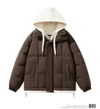 Fake two piece cotton jacket for both men and women, winter trend loose and thick casual cotton jacket for couples, cotton jacke eprolo