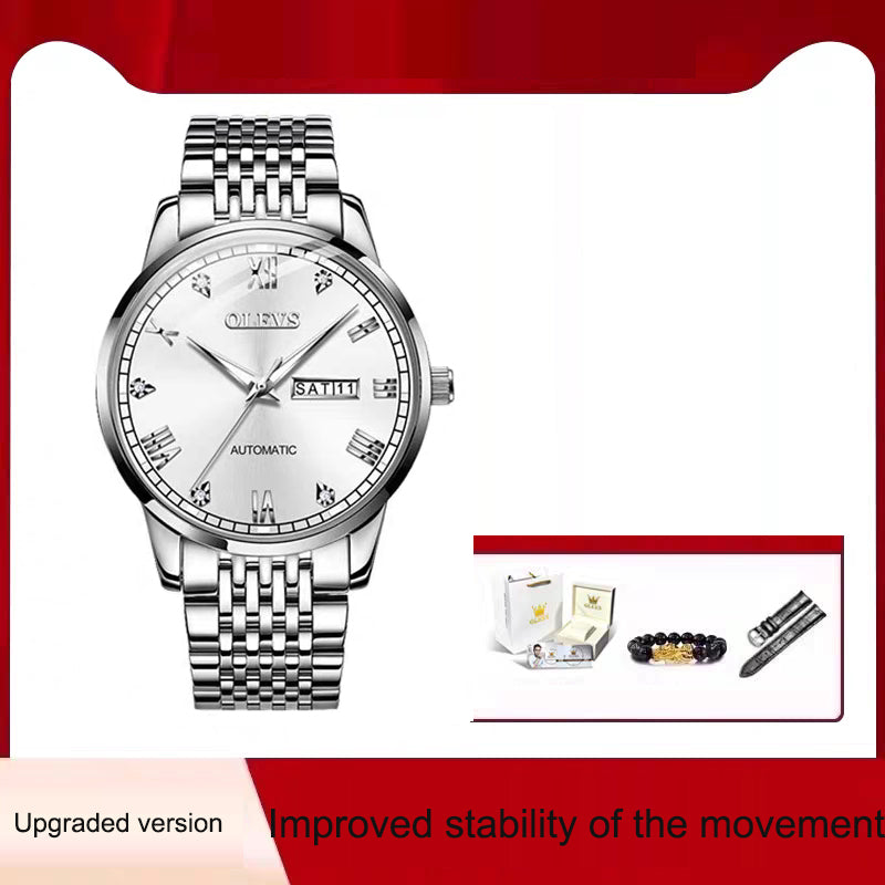 Men's Watch Men's Mechanical Watch Fully Automatic Simple Wind Waterproof Night Light Watch eprolo