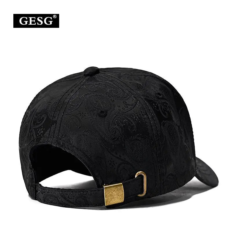 Spring and Summer New Hat Men's Tall Crown Cashew Embossed Baseball Cap Fashion Face-Looking Small Men Casual Peaked Cap eprolo