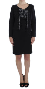 BENCIVENGA Black Stretch Sheath Dress & Sweater Set BENCIVENGA