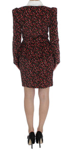 BENCIVENGA Black Multicolor Floral Suit BENCIVENGA
