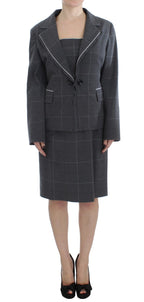 BENCIVENGA Gray Stretch Sheath Dress Suit Set BENCIVENGA