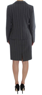 BENCIVENGA Gray Stretch Suit Sheath Dress & Blazer Set BENCIVENGA