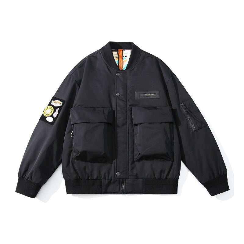 Embrace vintage-inspired style with this oversized pilot down jacket, designed for those who appreciate classic workwear aesthetics. LittleYogaSocks