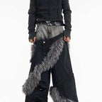 Men's PU Two-Piece Jeans LittleYogaSocks