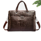 Crocodile Handbags for Men Genuine Leather Laptop Bag High Quality Leather A4 Business Shoulder Bags Male Large Briefcases eprolo