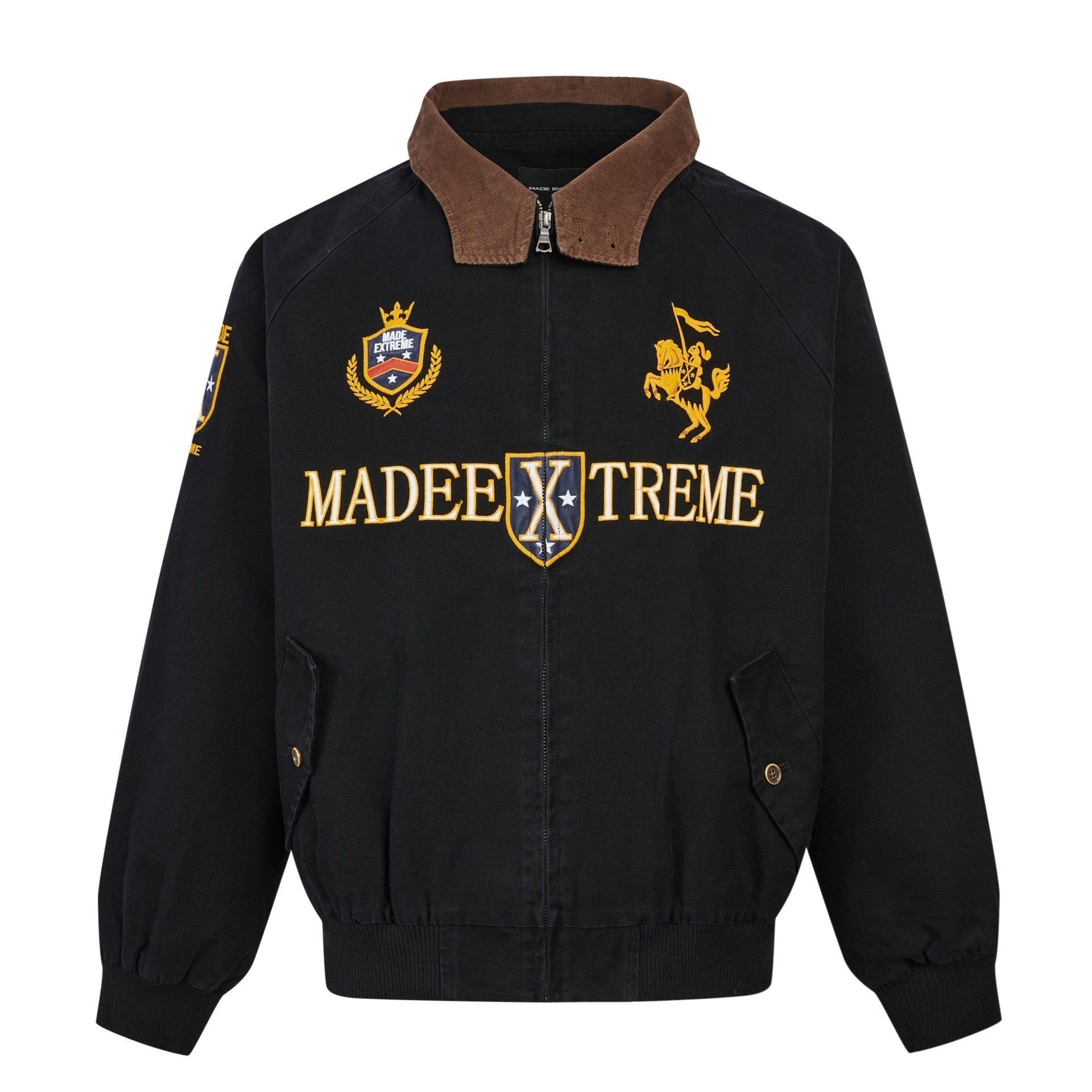 Vintage Street Style Detroit Embroidered Jacket for Men eprolo