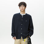 Loose twisted flower round neck sweater for men eprolo
