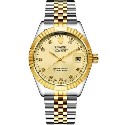 TEVISE Brand Luxury Men Automatic Watch Man Tourbillon Mechanical Watches Movement Gold Clock eprolo