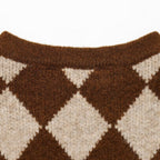 Diamond patterned jacquard knitted jacket eprolo
