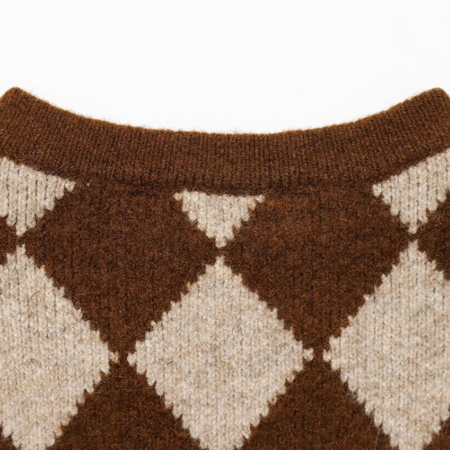 Diamond patterned jacquard knitted jacket eprolo