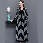 Sheep Sheared Women's Long Over-the-knee Fur Patchwork Coat LittleYogaSocks