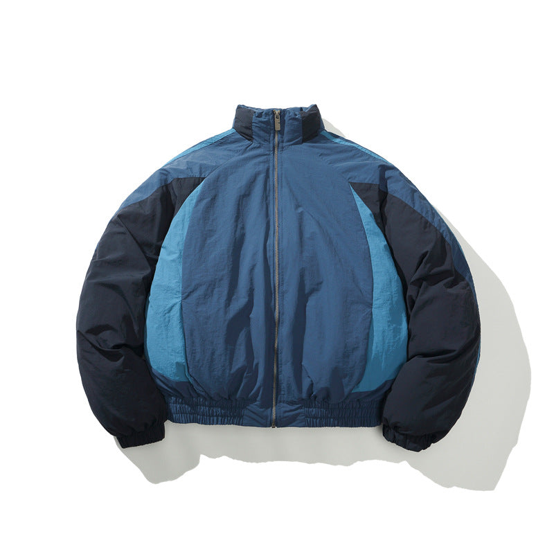 Street Style Color-blocked Cotton Coat for Men and Women, Winter Casual Thick Warm Puffer Jacket, Couple's Cotton Coat Outerwear eprolo