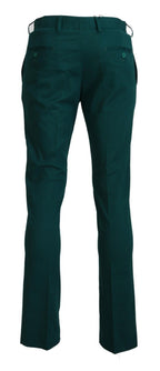 BENCIVENGA Green Straight Fit Men Formal Trousers Pants BENCIVENGA