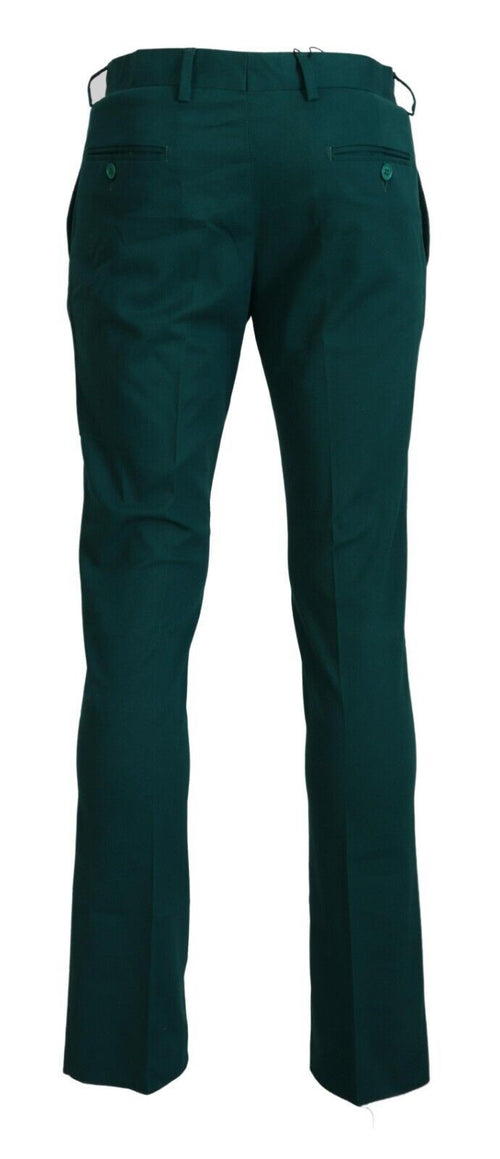 BENCIVENGA Green Straight Fit Men Formal Trousers Pants BENCIVENGA