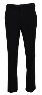 BENCIVENGA Black Straight Fit Men Formal Trousers Pants BENCIVENGA