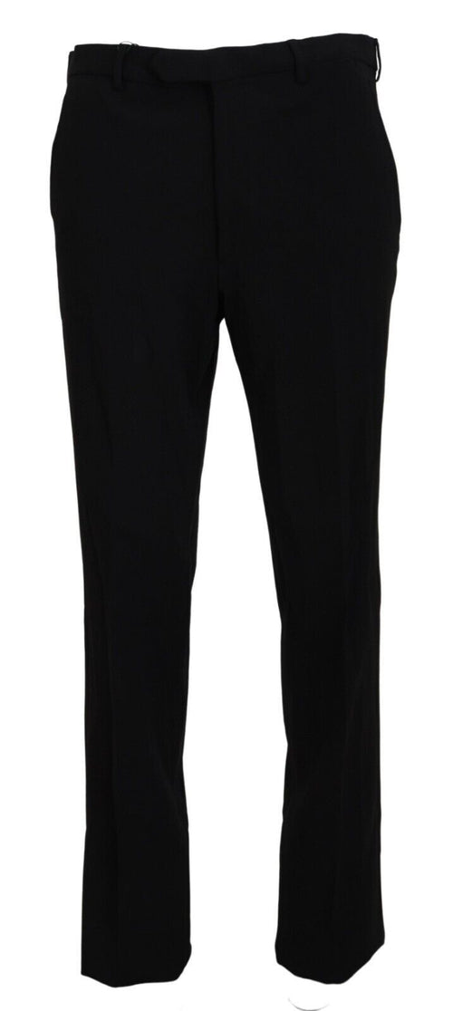 BENCIVENGA Black Straight Fit Men Formal Trousers Pants BENCIVENGA