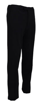 BENCIVENGA Black Straight Fit Men Formal Trousers Pants BENCIVENGA