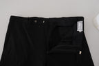 BENCIVENGA Black Straight Fit Men Formal Trousers Pants BENCIVENGA