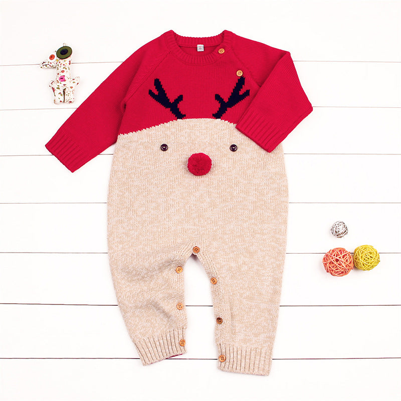 Children's Christmas knitted sweater LittleYogaSocks