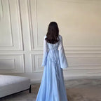Elegant Round Neck Fitted Long Sleeve Dress in Pure Desire Style eprolo