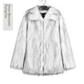 Men Faux Fox Fur Jacket Coat Winter Thick Fluffy Long Sleeve Lapel Warm Shaggy Outerwear Luxury Fur Jacket Bontjas Jackets Mens eprolo