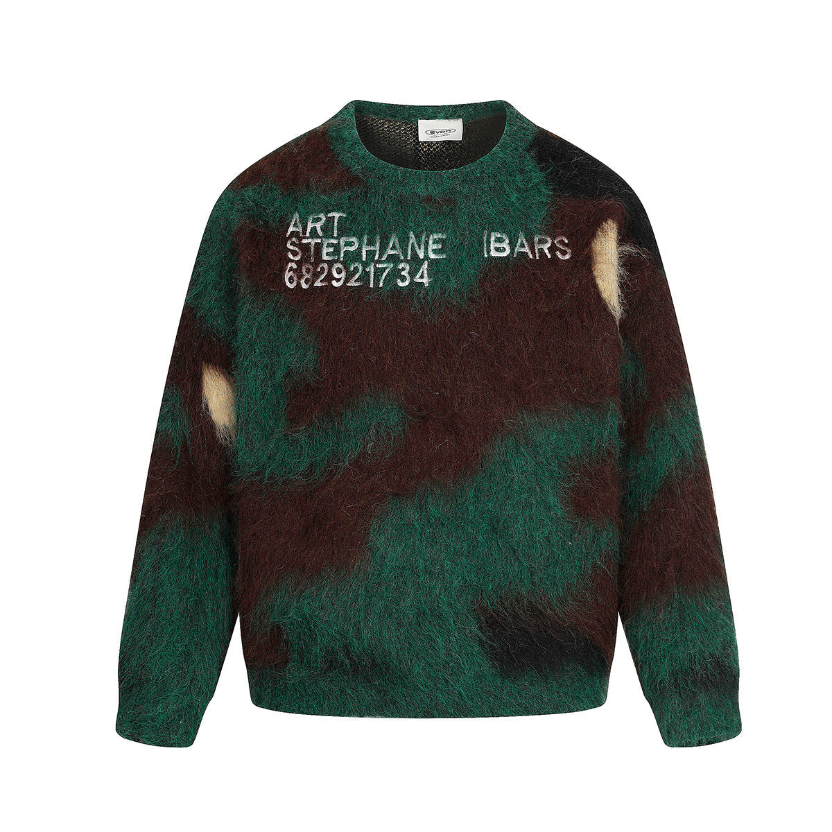 Camouflage tassel sweater with warm and velvet knit sweater for men eprolo