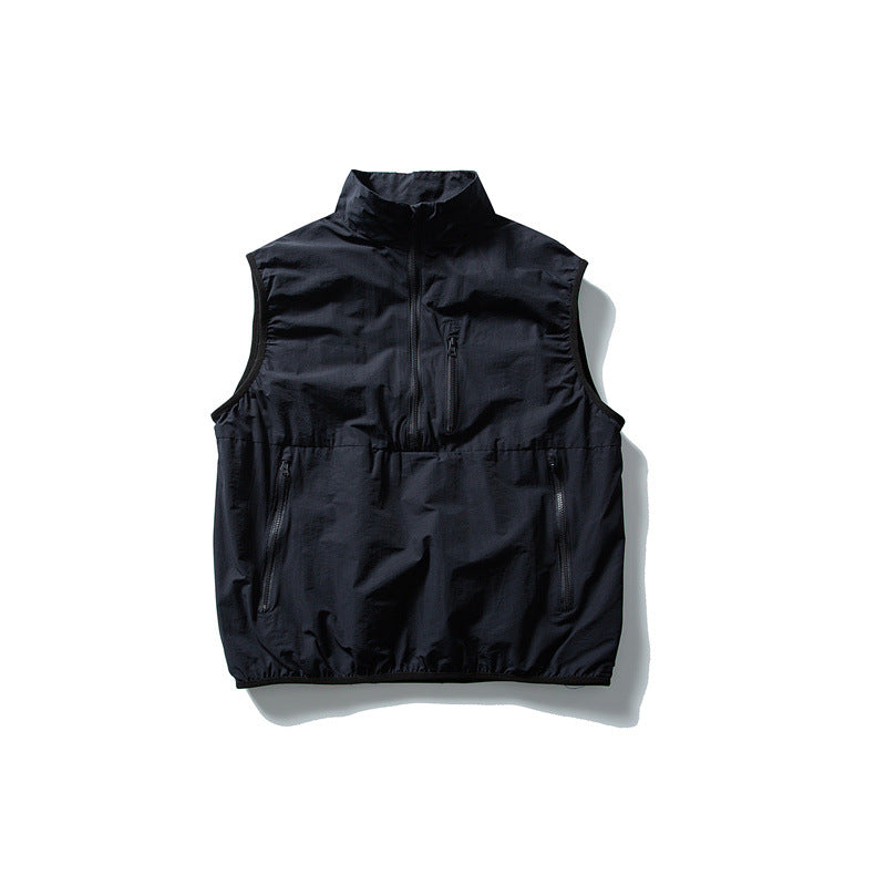 Cityboy Outdoor Casual Half-Zip Hooded Work Vest for Men eprolo