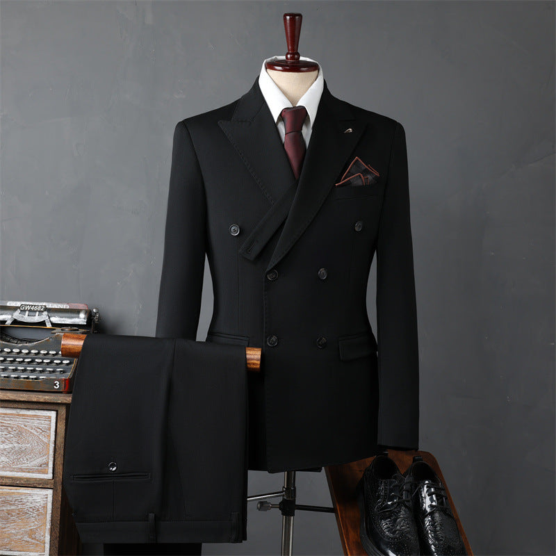 Men's Suit Set Double Breasted Casual LittleYogaSocks