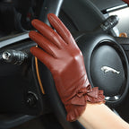 Women's Winter Warm Touch Screen Leather Gloves LittleYogaSocks