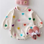 Baby Wrapping Clothes Korean Style Love Print Romper VELORIA - Thread of Generations