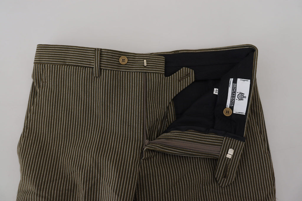 BENCIVENGA Multicolor Striped Pure Cotton Men Pants BENCIVENGA